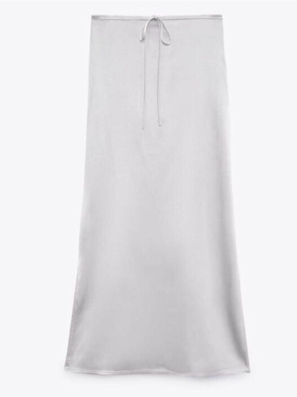 Zara White Drawstring Maxi Skirt
